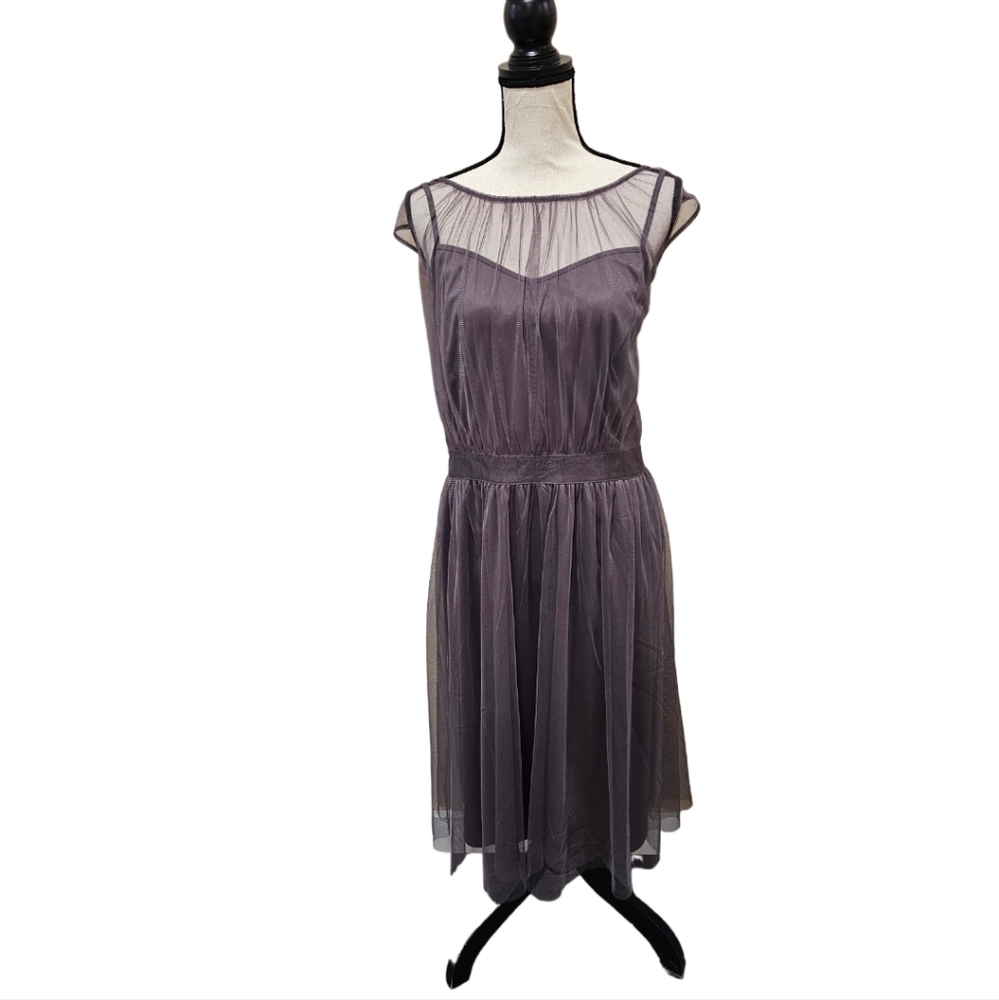 LC tulle fit & flare  sleeveless  cocktail dress